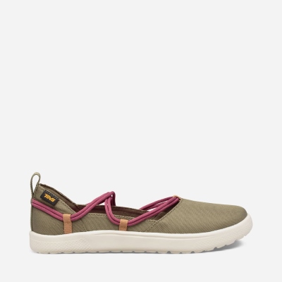 Dámské Slip On Teva Voya Infinity MJ Olivy Zelené / Červené Fialové - CZ593999